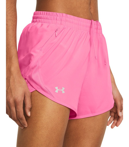 Shorts Under Armour Rosas Fly By 3'' Para Mujer