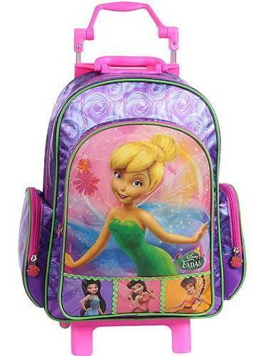Imagem 1 de 3 de Mochila Com Rodas Dermiwil Fadas Wings Roxa