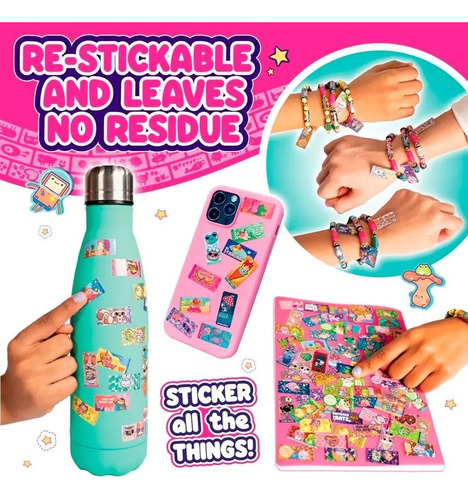 Sticki Rolls Pulsera Con 70 Stickers Lila
