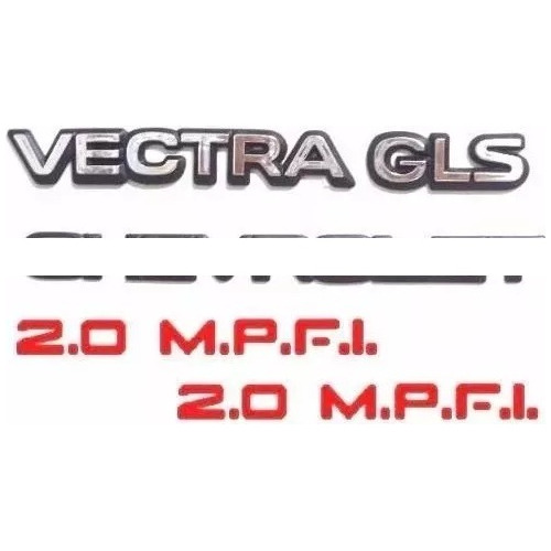 Kit Emblemas Chevrolet Vectra Gls 2.0 M.p.f.i. 94 95 1996