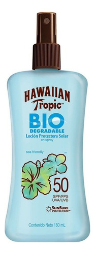 Loción Protector Solar Hawaiian Tropic Spt 50+ Bio 180 Ml