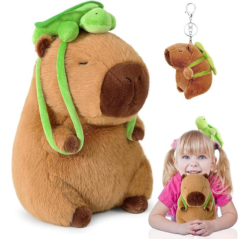 Xiaoyangkeji Juguete Peluche Capibara Con Llavero Peluche