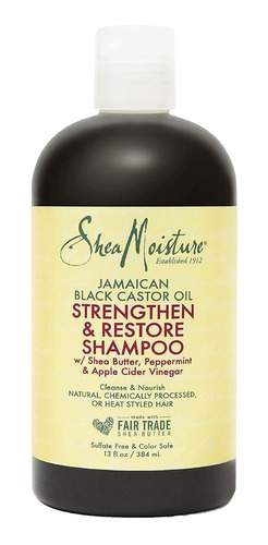 Shea Moisture Shampoo Fortalecedor Con Aceite De Ricino