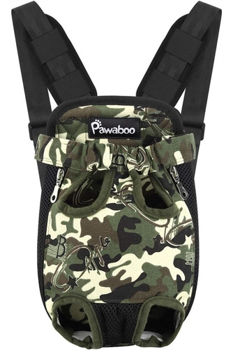 Mochila De Transporte Para Mascotas Ajustable Verde Militar