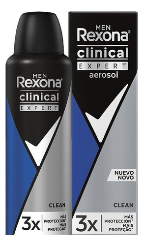 Desodorante Aerosol Rexona Clinical Men Clean 2unidx150ml