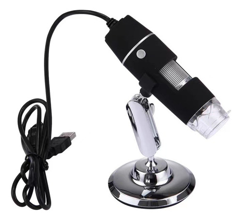 Microscopio digital USB con zoom 1600x, cámara de 2 MP con superaumento, color negro, 110 V/220 V