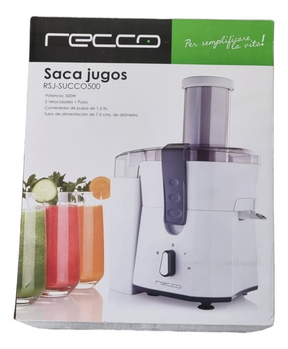 Exprimidor Saca Jugo Recco Succo 1 Lt 2 Vel 500 W Pulpa 2 Lt