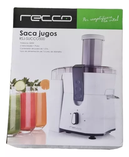 RECCO Exprimidor Saca Jugo Acero Inoxidable 500 W Recco RSJ-1052