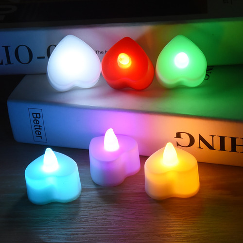 30 Velas Led En Forma De Corazón, Velas Rojas Sin Llama