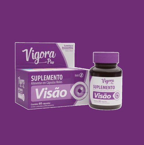 Suplemento Alimentar Vigora Plus Visão 60 Cápsulas Sabor Sem Sabor