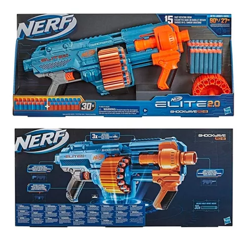 Arminha De Brinquedo Nerf Elite 2.0 Shockwave Com 30 Dardos