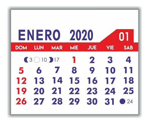 Almanaque Calendario Económico 2020 5.5 X 5 Cm X 10 Unidades