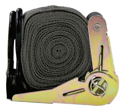 Jogo 4 Cintas Para Prender Carga C/ Catraca 5 Metros Hammer Cor Preto