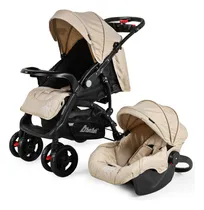 Comprar Carriola D Bebé Elite Reversible Travel System Con Portabebé Color Arena Chasis Negro