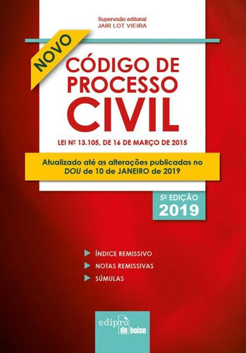 Codigo De Processo Civil - Mini - Edipro