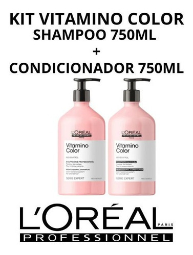 Kit Loreal Vitamino Color Shampoo 750ml + Cond 750ml