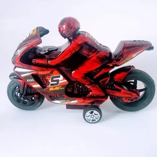 Moto Miniatura De Brinquedo Infantil Com Fricção De Corrida