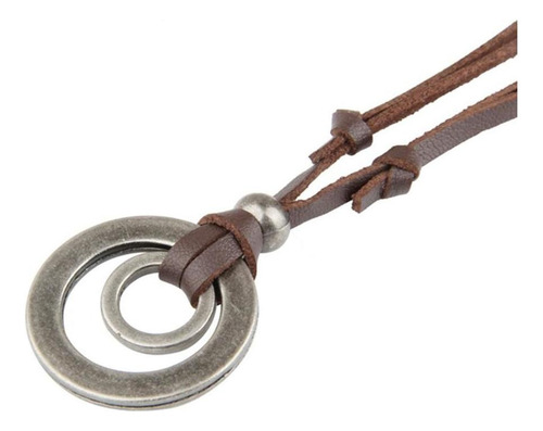 2 Cadena De Cordón De Material Cuero Ajustable Hombres