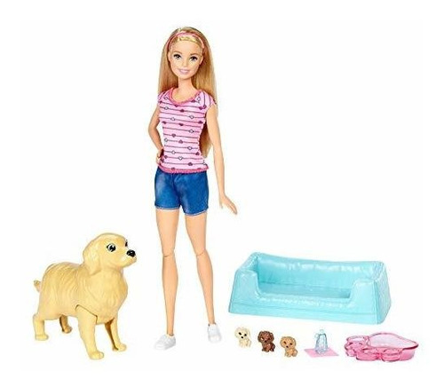 Barbie Recien Nacido Cachorros Muñeca Y Mascotas