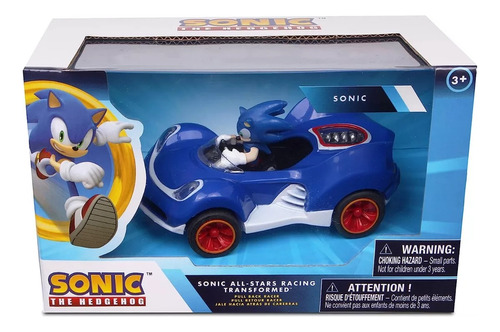 Sonic Vehiculo Sonic Auto 9cm Pull Back Original 64192