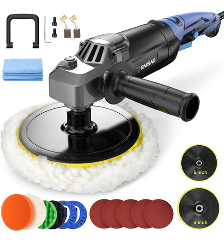 Pulidora De Búfer 1200 W Kit De Pulido Auto 6 7 Pulgadas