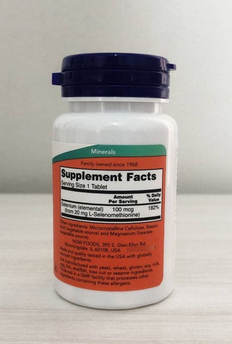 Selenium 100mcg 100 Tabletes Selênio - Foods Now