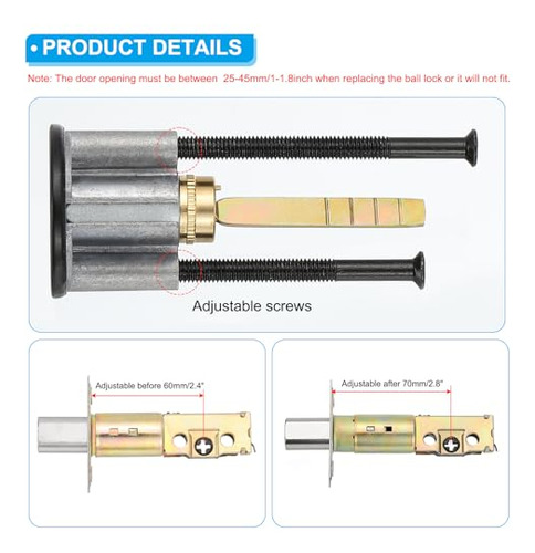 Cerrojos Cilindro Único Con Llave 3 Piezas Antirobo Exterior