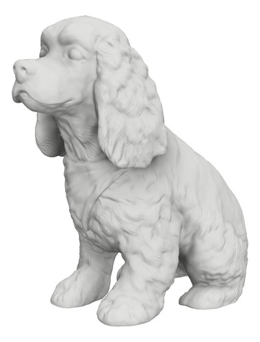 Maniquí Modelo Perro Cocker Sentado 40cm P/ Pintar Ayrax