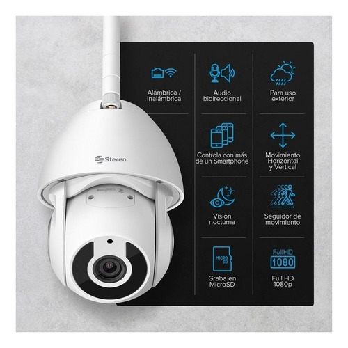 Imagen 7 de 8 de Cámara de seguridad Steren CCTV-235 Smart Home con resolución de 2MP visión nocturna incluida blanca
