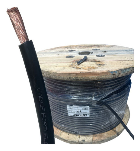 Rollo De 15m Cable Portaelectrodo Calibre 1/0 100% Cobre