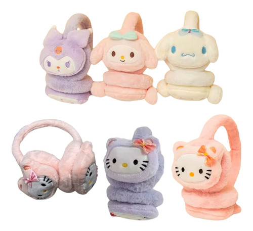 Orejeras Invierno Sanrio Kuromi Hello Kitty My Melody Kawai Varios Suave