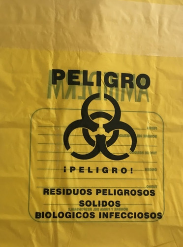 Bolsa Residuos Patológicos Ambiderm Amarilla 50x60 Cm 10 Pza