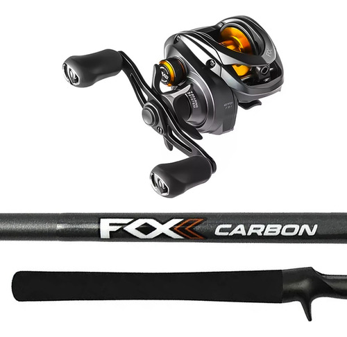 Kit Pesca Carretilha Ms Zest Fox + Vara Fox C581mh 1,73 25lb