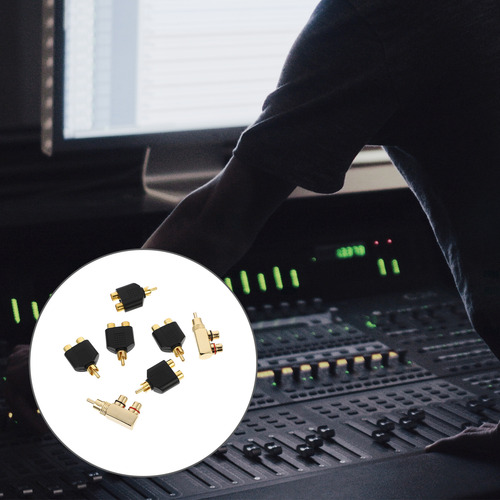 Adaptador De Audio Av Con Divisor De Audio De 90 Grados Para