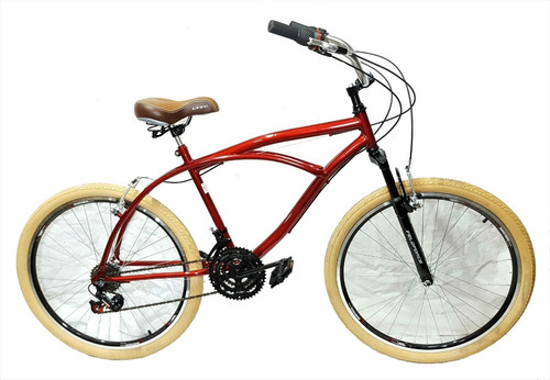 Imagem 1 de 1 de Bicicleta Beach Caiçara Pneu Bege Suspensão Frete Grátis!