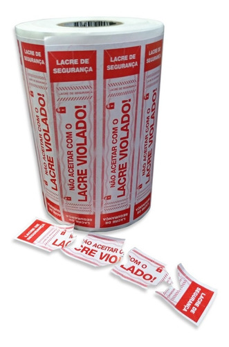 Imagem 6 de 8 de Lacre 95x20mm Para Pizza Marmitex Ifood Delivery 7.000u Verm