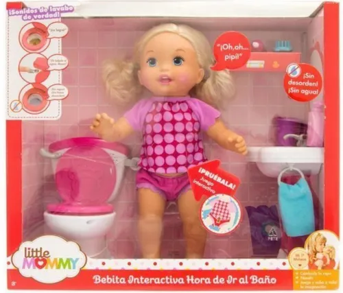Mu eca Little Mommy Bebita Interactiva Hora De Ir Al Ba o Cuotas