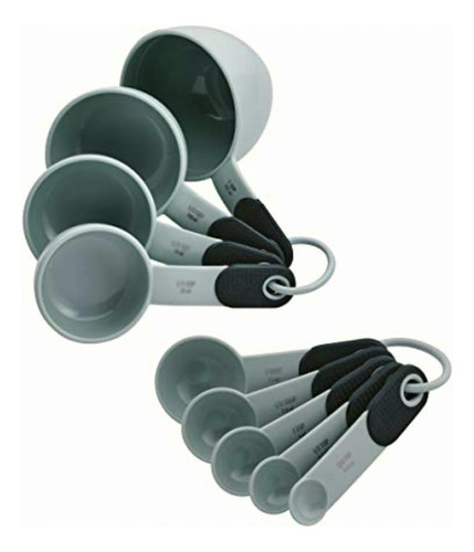 Kitchenaid Juego De Tazas Y Cucharas Medidoras, Color Gris