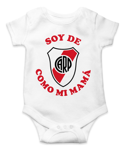 Body Para Bebé River Plate Como Mi Papa Algodón Blanco