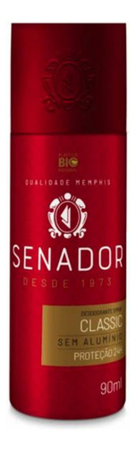 Atacado C/10 Desodorante Spray Senador Classic 90ml