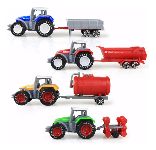 B Farm Trailer Toys, 4 Cabezas De Tractor, Tractor De Juguet