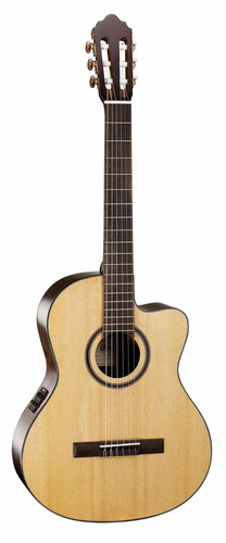 Estojo para guitarra eletroclássica Cort Ac160 Cf Fishman — mais cor natural — Material de escala Merbau — Orientação à mão direita