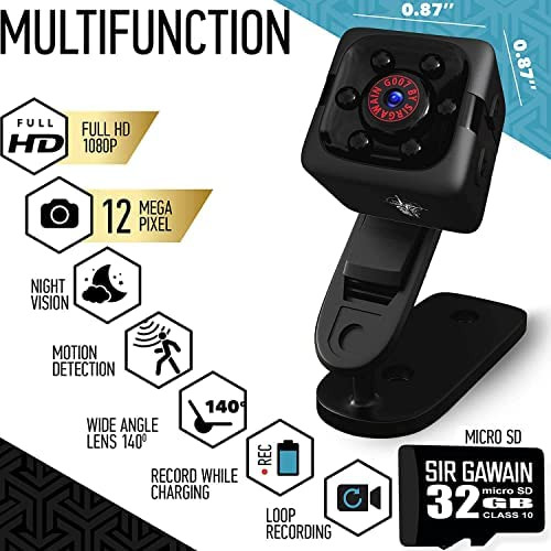 Mini Cámara Mejorada 1080p Con Tarjeta Sd De 32 Gb - Cámara