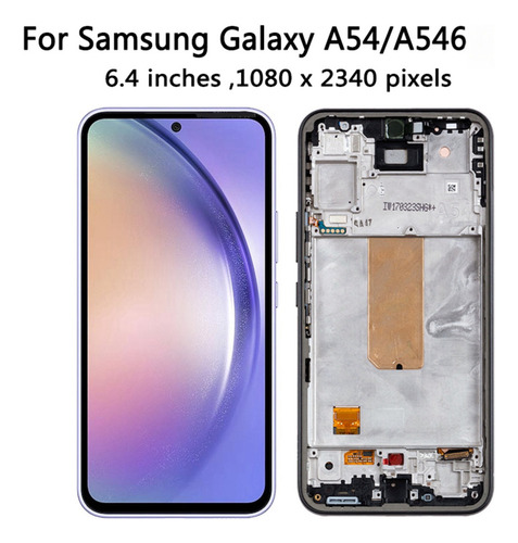 Tela De Toque Amoled Com Moldura Para Samsung A54 5g A546
