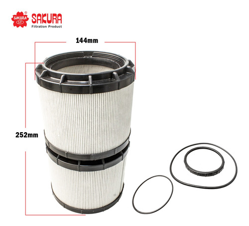 Filtro Hidraulico Set Con Empaques Kobelco Yn52v01011p1 