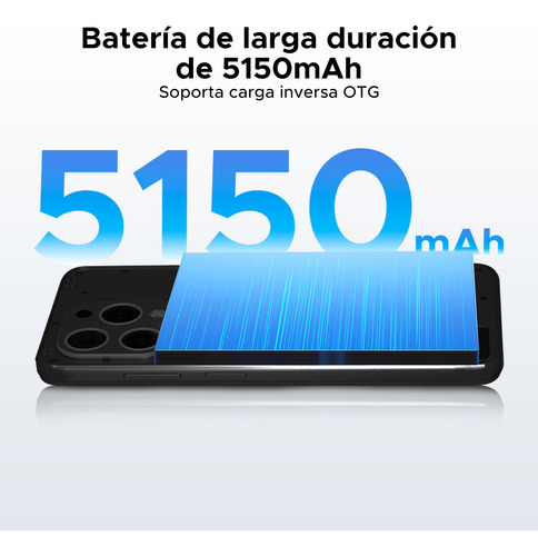 Doogee N55 Smartphone Android 15 Pantalla Hd+ 90hz 16gb Ram+128gb Cámara Ai 13mp Batería 5150mah Dual Sim Lte 4g Delgado Y Ligero