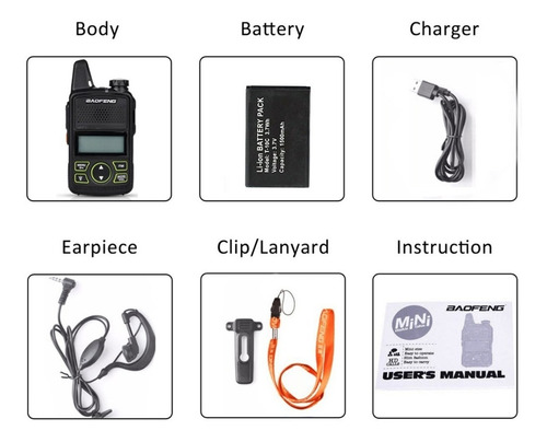 7 (siete) Mini Radio Baofeng Bf-t1 Uhf * Envío Gratis *