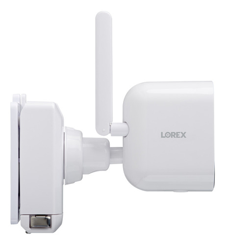 Lorex - Cámara de seguridad con batería para exteriores con foco 4k (adicional, blanca)
