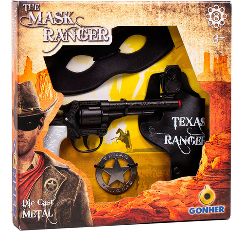 Set Revolver + Mascara Disfraz Zorro Juguete Infantil Trex