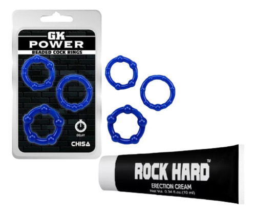 Lubricante Rock Hard & Ani-llos Retardantes Gk Power  Blue